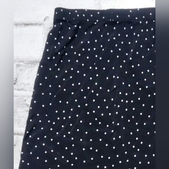 GAP Black and White Polka Dot Midi Flowy Skirt - Picture 5 of 7